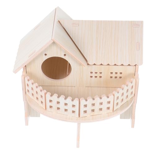 WEKAMOS Hamster Holzhaus Doppelstöckig mit Natürlichem Holz für Innenbereich Abnehmbar und Geräumig Nagetierfreundliches Terrarium Zubehör Fördert Intensive Erkundung und Gesunde Bewegung WEKAMOS Hamster Holzhaus Doppelstöckig mit Natürlichem Holz für Innenbereich Abnehmbar und Geräumig Nagetierfreundliches Terrarium Zubehör Fördert Intensive Erkundung und Gesunde Bewegung von WEKAMOS