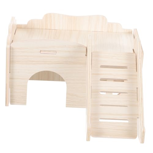 WEKAMOS Hamster Holzhaus aus Natürlichem Holz mit Leiter Langlebiges Nager Versteck und Spielhaus Beißfestes Hamsterspielzeug für Dschungel für Hamster Zwerghamster und Kleintiere WEKAMOS Hamster Holzhaus aus Natürlichem Holz mit Leiter Langlebiges Nager Versteck und Spielhaus Beißfestes Hamsterspielzeug für Dschungel für Hamster Zwerghamster und Kleintiere von WEKAMOS