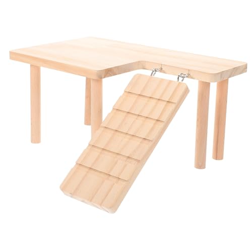 WEKAMOS Hamster Holzplattform Förmiger Rampe Langlebiges Kletterspielzeug für Hamster und Meerschweinchen Stabiles Holzpodest Platzsparend für Käfige Sicheres Nagerzubehör WEKAMOS Hamster Holzplattform Förmiger Rampe Langlebiges Kletterspielzeug für Hamster und Meerschweinchen Stabiles Holzpodest Platzsparend für Käfige Sicheres Nagerzubehör von WEKAMOS