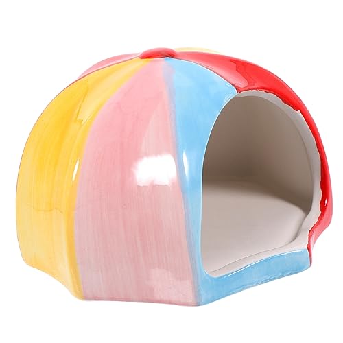 WEKAMOS Hamster Keramikhaus Dekoratives Haustier Nest für Kleine Kühlendes Versteck für Hamster und Meerschweinchen zu Reinigen und Pflegeleicht WEKAMOS Hamster Keramikhaus Dekoratives Haustier Nest für Kleine Kühlendes Versteck für Hamster und Meerschweinchen zu Reinigen und Pflegeleicht von WEKAMOS
