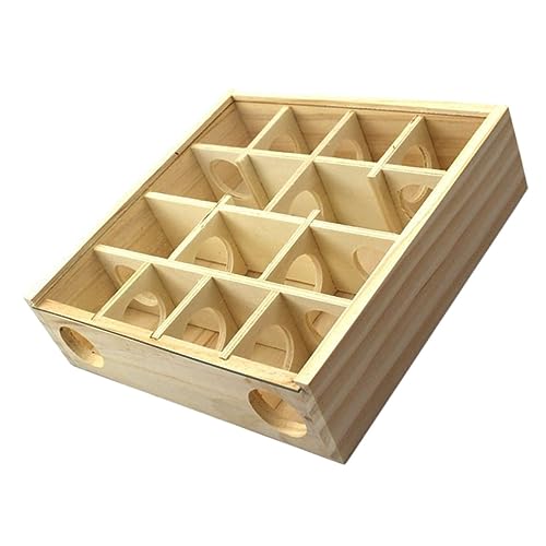 WEKAMOS Hamster Labyrinth Holzspielzeug Käfig Maus Irrgarten Nagerspielzeug Langlebig Abriebfest Fördert Bewegung und Beschäftigung für Kleine Hamster und Kleintiere von WEKAMOS