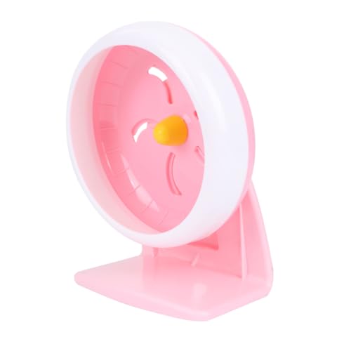 WEKAMOS Hamster Laufrad Kunststoff Trainingsrad mit Halterung für Kleine Haustiere Wie Mäuse und Hamster Geräuscharm Fördert Gesunde Bewegung Zufällige Farbauswahl Rosa Zufällige Farbe von WEKAMOS