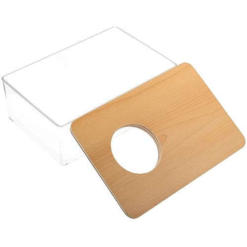 WEKAMOS Hamster Sandbadewanne Transparente Badewanne für Kleine Haustiere Tägliche Pflege für Hamster Chinchillas und Langlebig Reinigen mit Holzabdeckung WEKAMOS Hamster Sandbadewanne Transparente Badewanne für Kleine Haustiere Tägliche Pflege für Hamster Chinchillas und Langlebig Reinigen mit Holzabdeckung von WEKAMOS