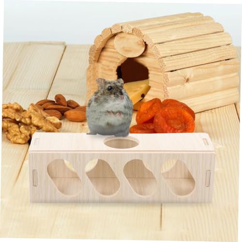 WEKAMOS Hamster Tunnel aus Natürlichem Holz Robustes Versteckspielzeug für Kleine Haustiere Wie Hamster Rennmäuse Meerschweinchen Glatt Polierte Oberfläche für Sicheres Kauen und Bewegung WEKAMOS Hamster Tunnel aus Natürlichem Holz Robustes Versteckspielzeug für Kleine Haustiere Wie Hamster Rennmäuse Meerschweinchen Glatt Polierte Oberfläche für Sicheres Kauen und Bewegung von WEKAMOS