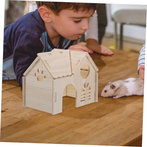 WEKAMOS Hamster Versteck Holzhaus Nager Rückzugsort Ganzjährig Spiel Schlafhaus für Hamster Chinchilla Kleintiere Natürliche Holzvilla für Innenbereich WEKAMOS Hamster Versteck Holzhaus Nager Rückzugsort Ganzjährig Spiel Schlafhaus für Hamster Chinchilla Kleintiere Natürliche Holzvilla für Innenbereich von WEKAMOS