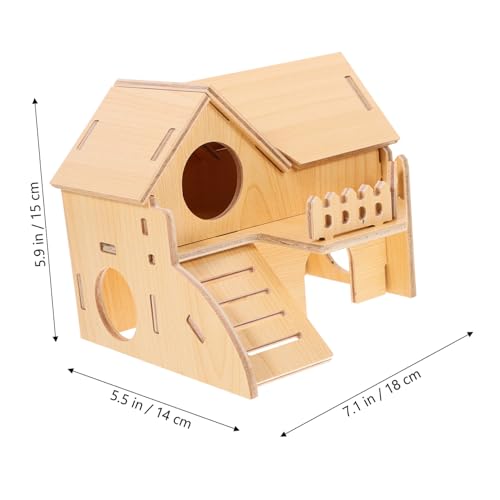 WEKAMOS Hamsterhaus Holz Versteck Kleintier Rückzugsort mit Mehrschichtigem Design für Zwerghamster Mäuse und Gerbils Geeignet Attraktives Nager Holzhaus für Kleintiere WEKAMOS Hamsterhaus Holz Versteck Kleintier Rückzugsort mit Mehrschichtigem Design für Zwerghamster Mäuse und Gerbils Geeignet Attraktives Nager Holzhaus für Kleintiere von WEKAMOS