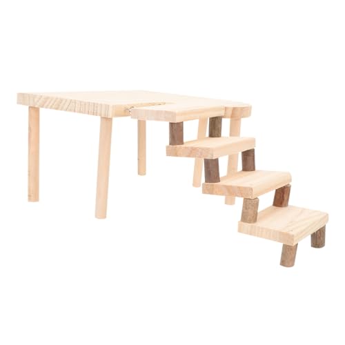 WEKAMOS Hamsterplattform aus Holz mit Leiter Sicheres Hamsterspielzeug für Kleintiere Fördert Bewegung und Klettern für Hamsterkäfig Chinchillas und Zwerghamster Beugt Langeweile WEKAMOS Hamsterplattform aus Holz mit Leiter Sicheres Hamsterspielzeug für Kleintiere Fördert Bewegung und Klettern für Hamsterkäfig Chinchillas und Zwerghamster Beugt Langeweile von WEKAMOS