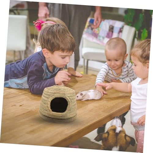 WEKAMOS Handgefertigtes Gras Nest für Kaninchen und Kleintiere Dekoratives Versteck Gemütliches Indoor Haus für Zwergkaninchen Meerschweinchen und Hamster Langlebiges Natürliches Spiel WEKAMOS Handgefertigtes Gras Nest für Kaninchen und Kleintiere Dekoratives Versteck Gemütliches Indoor Haus für Zwergkaninchen Meerschweinchen und Hamster Langlebiges Natürliches Spiel von WEKAMOS