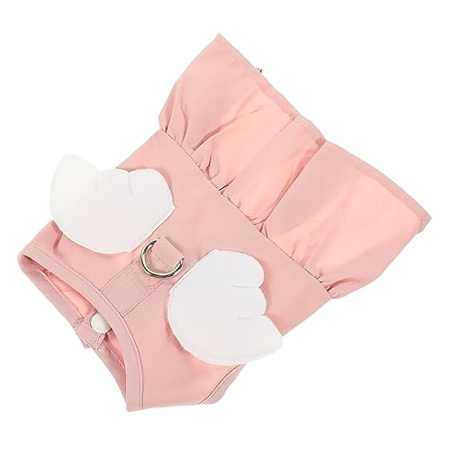 WEKAMOS Haustier -Sommerkleid soßiere sommerkleif Baumwolltuch Haustieroutfit Körperpflege Welpenkleid sommerliches Haustierkostüm tragbare Kleidung für Haustiere Baumwolle Polyester Rosa von WEKAMOS
