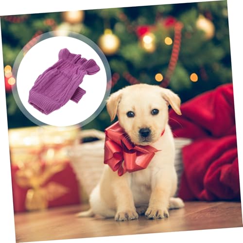 WEKAMOS Hochwertiger Haustier Rollkragenpullover Weicher Warmer Hundepullover für Herbst Winter Bequemes Niedliches Outfit für Welpen und Katzen Einfach Anzuziehen für Kalte Tage von WEKAMOS