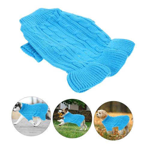 WEKAMOS Hochwertiger Hundepullover mit Hohem Kragen Weicher Winterpullover für Kleine Hunde Warme Flexible Haustierkleidung Modischer Strickpullover für Kalte Tage Bequem und Einfach von WEKAMOS