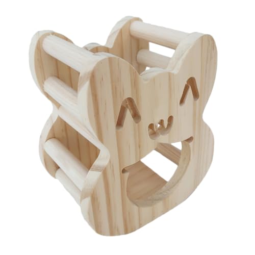 WEKAMOS Holz Futterhalter für Kleintiere Kaninchen Gras Rack Kleines Heu Futtergestell Leicht zu Installieren Hygienisch Geeignet für Kaninchen Meerschweinchen Chinchillas von WEKAMOS