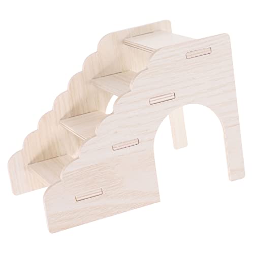 WEKAMOS Holz Hamster Kletterleiter für Kleintiere Stabile Spielzeugleiter für Hamster und Meerschweinchen Sicheres Klettern und Versteckspiel Fördert das Wohlbefinden Ihrer Haustiere von WEKAMOS