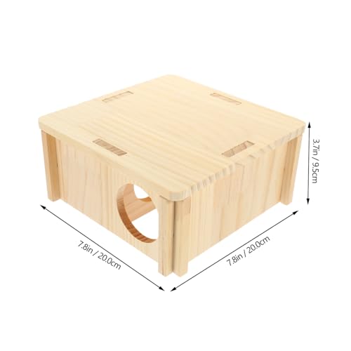 WEKAMOS Holz Hamster Versteckhaus Kleintier Unterschlupf Holzhaus für Hamster Meerschweinchen Mäuse Kleintierzubehör DIY Bemalbar Spielhaus für Nagetiere und Kleine Haustiere WEKAMOS Holz Hamster Versteckhaus Kleintier Unterschlupf Holzhaus für Hamster Meerschweinchen Mäuse Kleintierzubehör DIY Bemalbar Spielhaus für Nagetiere und Kleine Haustiere von WEKAMOS
