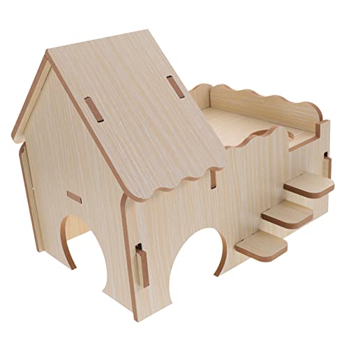 WEKAMOS Holz Hamsterhaus für Kleintiere Vielseitige Meerschweinchen Hütte mit Fensterdesign Sicher und Ausruhen DIY Maloptionen für Hamster und Chinchillas WEKAMOS Holz Hamsterhaus für Kleintiere Vielseitige Meerschweinchen Hütte mit Fensterdesign Sicher und Ausruhen DIY Maloptionen für Hamster und Chinchillas von WEKAMOS