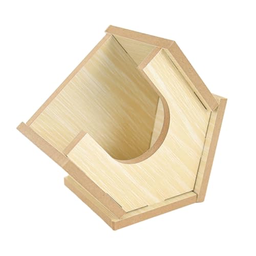 WEKAMOS Holz Hamsterversteck Kleines Nest Sommer Versteckhaus Haustier Rückzugsort Käfig Zubehör für Zwerghamster und Kleine Nager Drinnen von WEKAMOS