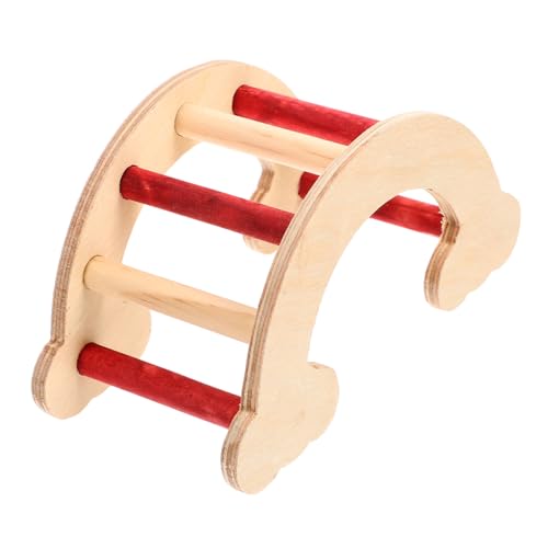 WEKAMOS Holz Kleintier Hamster Kletterleiter Natürliche Holzleiter für Hamster Zwerghamster Chinchilla Kleintier Zubehör Kleintiergehege von WEKAMOS