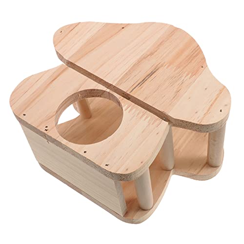WEKAMOS Holz Raufutterspender für Kleintiere Kaninchen Heufutterhalter mit Zaun Design Hängender Heuraufenhalter für Hasen und Meerschweinchenkäfig Saubere Futteraufbewahrung Heu und von WEKAMOS
