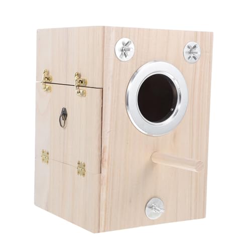 WEKAMOS Holz Vogelbrutkasten Groß Wetterfest Nistkasten Vogelhaus für Wellensittiche Kanarienvögel Robust Langlebig Natürliches Zuhause für Vogelzucht und Aufzucht im Garten WEKAMOS Holz Vogelbrutkasten Groß Wetterfest Nistkasten Vogelhaus für Wellensittiche Kanarienvögel Robust Langlebig Natürliches Zuhause für Vogelzucht und Aufzucht im Garten von WEKAMOS