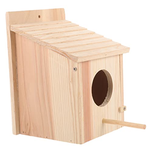 WEKAMOS Holz Vogelhaus für Kleine Vögel Hängendes Futterhaus für Garten und Zuhause Kreatives Nistkästchen aus Natürlichem Holz Originalholzfarbe WEKAMOS Holz Vogelhaus für Kleine Vögel Hängendes Futterhaus für Garten und Zuhause Kreatives Nistkästchen aus Natürlichem Holz Originalholzfarbe von WEKAMOS