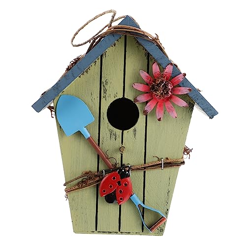 WEKAMOS Holz Vogelhaus mit Blauem Dach Kreatives Gartenvogelschutz Nest für Kleine Umweltfreundliches Material Einfache Garten oder Veranda Langlebige WEKAMOS Holz Vogelhaus mit Blauem Dach Kreatives Gartenvogelschutz Nest für Kleine Umweltfreundliches Material Einfache Garten oder Veranda Langlebige von WEKAMOS