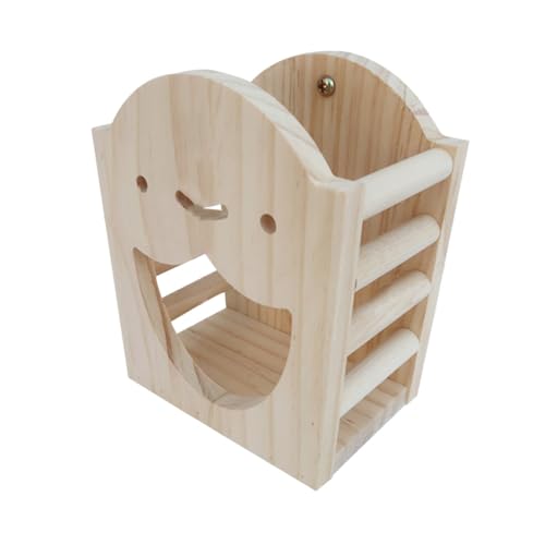 WEKAMOS Holz futterhalter für Meerschweinchen und Kleine Nager Stabiles Futterregal mit Langlebigem Material Platzsparend und Sauber Geeignet für Kaninchen und Chinchillas Khakifarbener von WEKAMOS