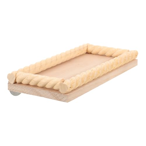 WEKAMOS Holzplattform Sitzstange für Hamster und Vögel Stabile Kletter und Ruhefläche Natürliches Holz Langlebig und Kreativ als Käfigzubehör für Kleintiere und Vogeltraining von WEKAMOS