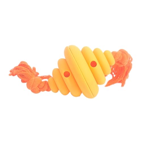 WEKAMOS Hund kaut Tauziehen-Spielzeugball Hundespielzeug Haustierbedarf Interactive Dog Toys kauspielzeug welpe hundeball Trainingsball für Hunde Leckerli-Ball für Hunde Kieselgel Yellow von WEKAMOS