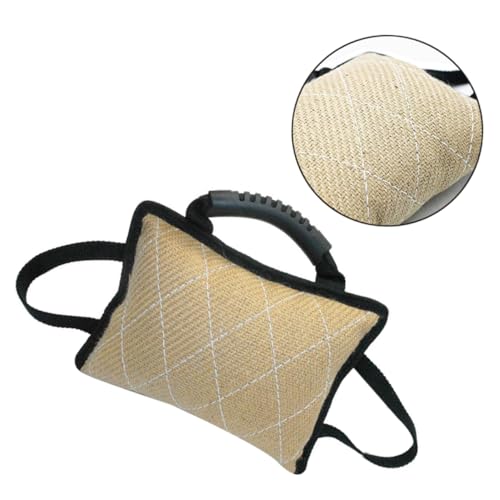WEKAMOS Hundebisskissen mit Griffen Jute für Hunde und Welpen für Outdoor Training und Bissarbeit Stylisches und Tragbares Design für Interaktion und Schutz WEKAMOS Hundebisskissen mit Griffen Jute für Hunde und Welpen für Outdoor Training und Bissarbeit Stylisches und Tragbares Design für Interaktion und Schutz von WEKAMOS
