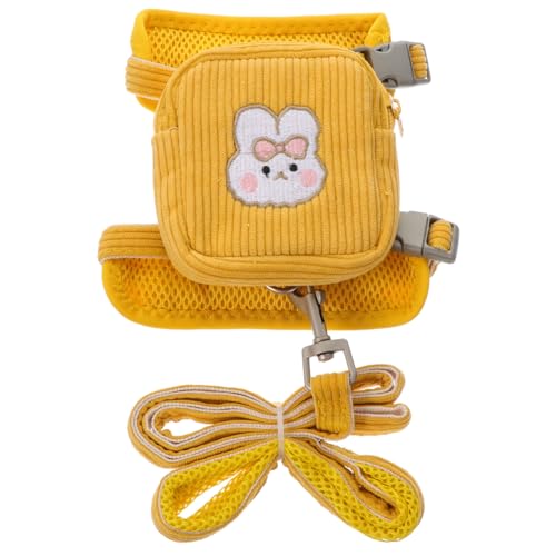 WEKAMOS Hundegeschirr Rucksack mit Leine Verstellbar Kleiner bis Mittlerer Hund Outdoor Tragetasche Gelb für Haustier Zubehör Praktisch und Leicht WEKAMOS Hundegeschirr Rucksack mit Leine Verstellbar Kleiner bis Mittlerer Hund Outdoor Tragetasche Gelb für Haustier Zubehör Praktisch und Leicht von WEKAMOS