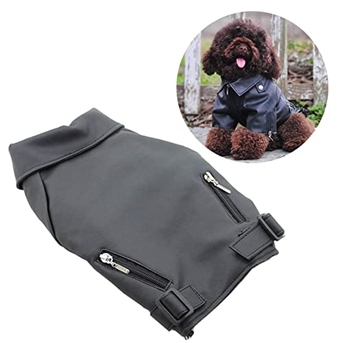 WEKAMOS Hundekleidung Warmer Hundemantel Welpe Winter Hundemantel Dackel Mantel Hundekostüme Abdeckung Mantel Für Hunde Haustierbekleidung Hundejacken Für Große Hunde Warmmantel Kalt Black von WEKAMOS
