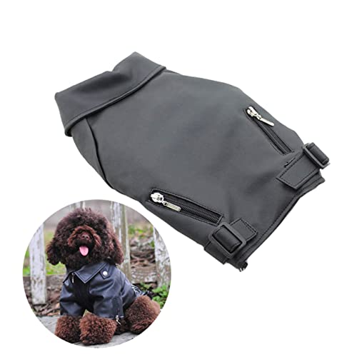 WEKAMOS Hundekleidung hundemantel Dog Raincoat Dog Coat Haustierbekleidung hundepulli züchten Hundepullover Hund Winter Warmer Mantel groß Abdeckung Hundeweste Hund wintermantel Black von WEKAMOS