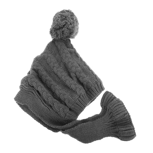 WEKAMOS Hundemütze für Winter Gestrickt mit Halswärmer Stilvoller Hundeschal aus Weichem Material Kleine Haustierkopfbedeckung Anthrazit für Kalte WEKAMOS Hundemütze für Winter Gestrickt mit Halswärmer Stilvoller Hundeschal aus Weichem Material Kleine Haustierkopfbedeckung Anthrazit für Kalte von WEKAMOS