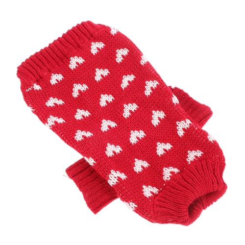 WEKAMOS Hundepullover Winterwarm Herzmuster Strickpullover für Kleine bis Mittelgroße Hunde Weicher Acrylstoff Maschinenwaschbar Gemütlicher Hundepullover für Alltag Feiertage und WEKAMOS Hundepullover Winterwarm Herzmuster Strickpullover für Kleine bis Mittelgroße Hunde Weicher Acrylstoff Maschinenwaschbar Gemütlicher Hundepullover für Alltag Feiertage und von WEKAMOS
