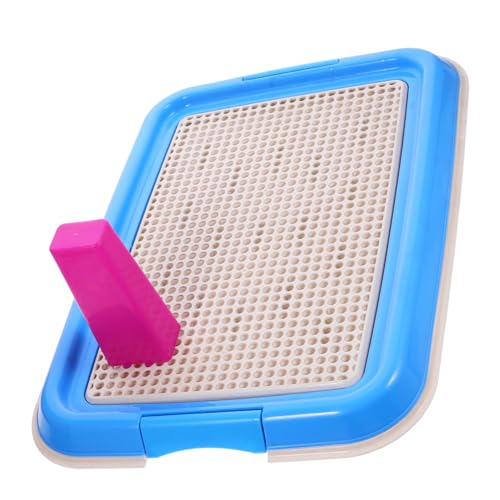 WEKAMOS Hundetoilette mit Gitternetz Rutschfestes Welpen Trainingspad Langlebiges Indoor Pet Potty Tablett mit Standpfosten Hygienisch Leicht zu Reinigen für Kleine und Zufällige Farbe von WEKAMOS
