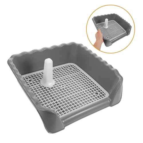 WEKAMOS Indoor Hundetoilette mit Induktionssäule Mittlere Abnehmbares Gitter zur Pfotensauberkeit Leicht zu Reinigen für Welpentraining und Saubere Wohnung WEKAMOS Indoor Hundetoilette mit Induktionssäule Mittlere Abnehmbares Gitter zur Pfotensauberkeit Leicht zu Reinigen für Welpentraining und Saubere Wohnung von WEKAMOS