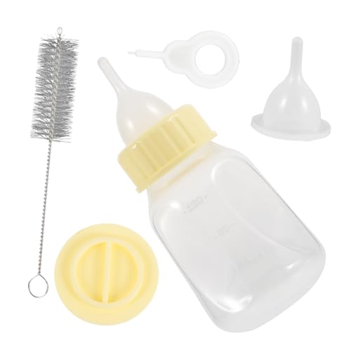 WEKAMOS Kätzchen Fütterungsflasche Wiederverwendbare Milchflasche für Welpen und Katzen Weicher Nippel Sicheres Füttern für Haustiere Langlebig und Leicht zu Reinigen von WEKAMOS