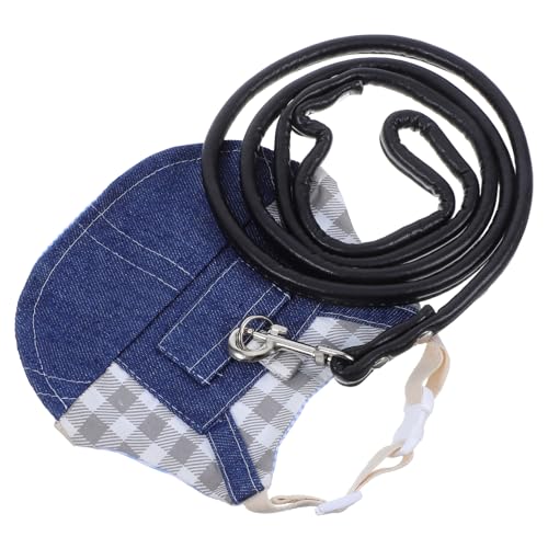 WEKAMOS Kaninchenkätzchengurt Katzen Accessoires kleines Geschirr für Welpen Katzengeschirr Kaninchen-Outfit Zubehör für Haustierhasen Kätzchenleine Katzenhunde Weste Stoff Blue WEKAMOS Kaninchenkätzchengurt Katzen Accessoires kleines Geschirr für Welpen Katzengeschirr Kaninchen-Outfit Zubehör für Haustierhasen Kätzchenleine Katzenhunde Weste Stoff Blue von WEKAMOS