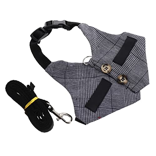 WEKAMOS Kaninchenleine Kaninchenweste Mit Leine Und Hasengeschirr Haustier Pflegeset Für Kaninchen Klein Drinnen Geschirrleine Für Kaninchen Geschirr Mit Kaninchenstreifen Nylon von WEKAMOS