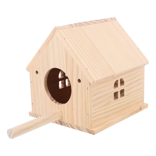 WEKAMOS Kasten Holz vogelhaus Papageien Brutbox Vogelhaus aus Holz Handgefertigter Vogelkäfig Papagei Nest Holz Vogelkäfige für Sittiche Vogelnest für Käfig Sittich Nest Nistkästen hölzern von WEKAMOS