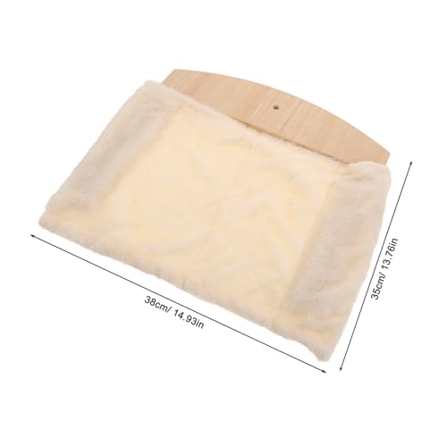 WEKAMOS Katze Wandregal aus Massivem Holz mit Integriertem Kratzbrett Schwebende Hängematte für Katzen Kletterplattform und Ruheplatz für Indoor Katzen zum Schlafen und Krallenwetzen von WEKAMOS