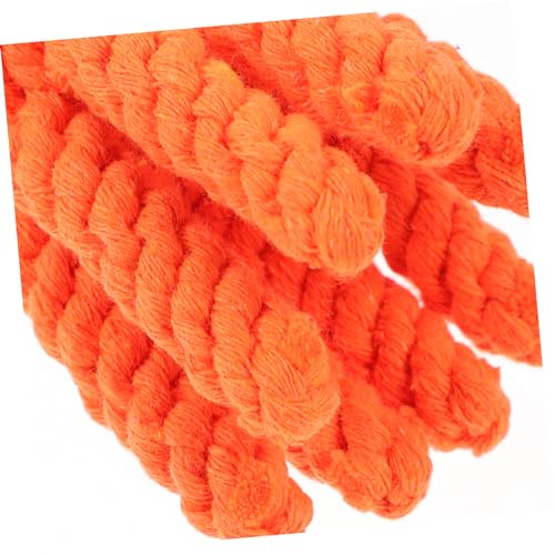 WEKAMOS Kauspielzeug für Welpen aus Sicherem Baumwollseil Langlebiges Hundespielzeug zur Zahnpflege Beißfestes Pet Rope Toy für Gesunde Zähne und Spielerisches Training Orangener von WEKAMOS