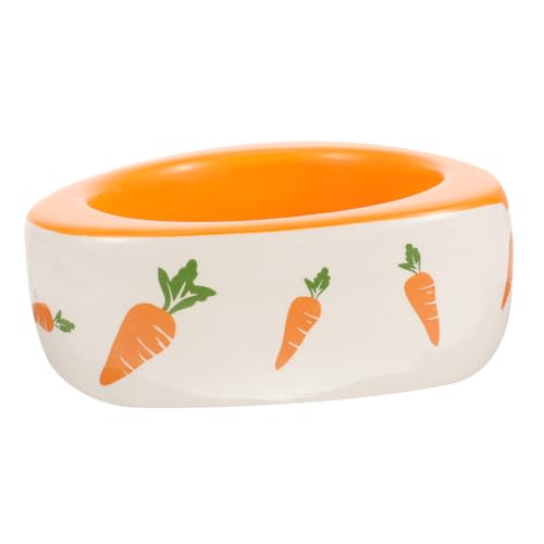WEKAMOS Keramik Futternapf für Hamster und Kleintiere Rutschfestes Design zu Reinigen für Meerschweinchen und Ratten Karottenmotiv Langlebig für Futter WEKAMOS Keramik Futternapf für Hamster und Kleintiere Rutschfestes Design zu Reinigen für Meerschweinchen und Ratten Karottenmotiv Langlebig für Futter von WEKAMOS