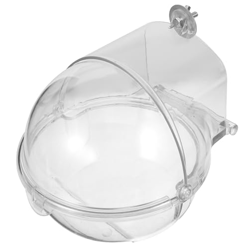 WEKAMOS Kleine Vogelbadewanne für Käfig Transparente Duschbox für Sittiche und Kanarienvögel Langlebige Vogelbadewanne aus Zubehör zur Gesundheitsförderung WEKAMOS Kleine Vogelbadewanne für Käfig Transparente Duschbox für Sittiche und Kanarienvögel Langlebige Vogelbadewanne aus Zubehör zur Gesundheitsförderung von WEKAMOS