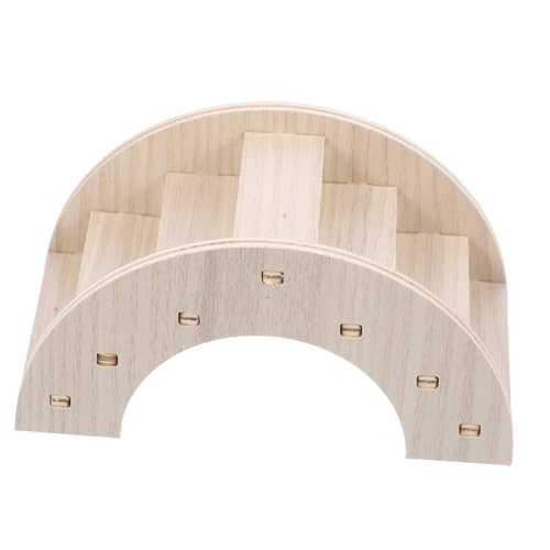 WEKAMOS Holzbrücke Kletterleiter Für Kleintiere Langlebiges Spielzeug Für Hamster Und Meerschweinchen Vielseitige Nutzung Als Treppe Und Bogenbrücke Sicheres Design Für Naturnahen von WEKAMOS