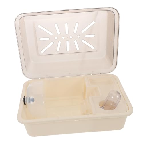 WEKAMOS Kleintier Transportkäfig aus Robustem Kunststoff mit Optimaler Belüftung Extra Großem für Zwerghamster und Meerschweinchen Multifunktionale Bereiche für Schlaf Futter Spiel Tragbar von WEKAMOS