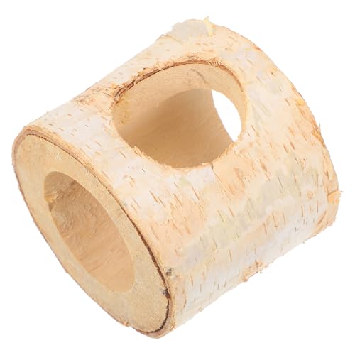 WEKAMOS Kleintier Tunnel aus Holz für Hamster und Meerschweinchen Versteck für Haustiere Sichere Höhle aus Natürlichem Material für Erkundung und von WEKAMOS