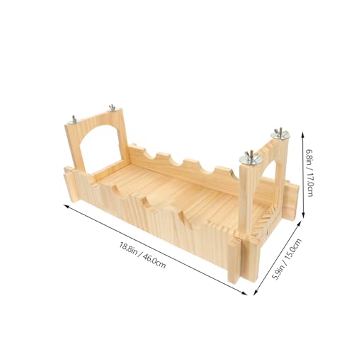 WEKAMOS Kleintier hängebrücke aus Holz für Hamster und Meerschweinchen Stabiles Versteck für Ratten und Igel Einfach zu Montierendes Haustierspielzeug für Käfige und Tierhöhlen von WEKAMOS
