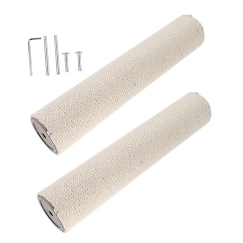 WEKAMOS Kratzpfosten Ersatz für Katzenturm Natürlicher Sisal Kratzstamm mit Schrauben Einfache Langlebig und Schützend Geeignet für Indoor Katzenmöbel und Kitten Towers von WEKAMOS