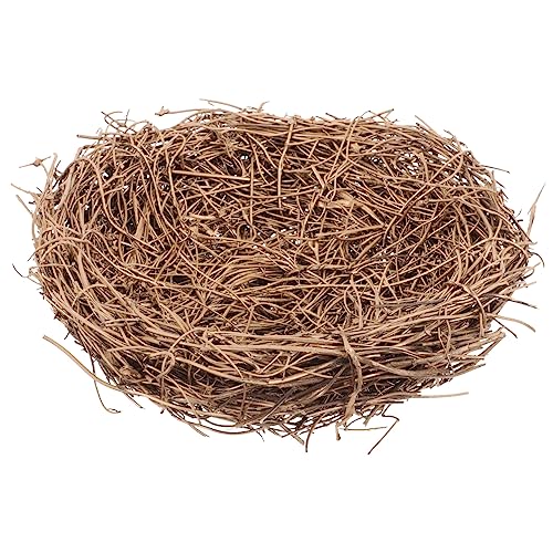 WEKAMOS Künstliches Rattan Vogelnest Handgefertigt DIY Nest Fotorequisite Hochzeit Dekoration Frühling Ostern Party von WEKAMOS